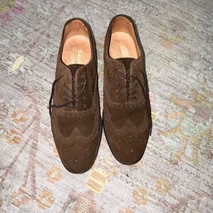 Loake suede brown Oxford dress shoes sz 7